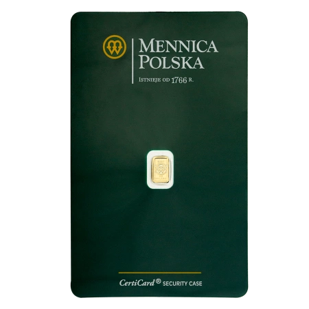 Sztabka złota Mennica Polska 0,25 g (48h)