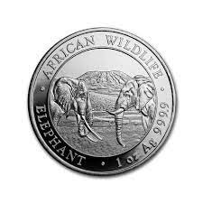 Srebrna moneta z serii African Wildlife: Słoń Somalijski 1 oz (24h)