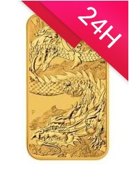 Prostokątna złota moneta Smok 2025/2026 1 oz (24h)