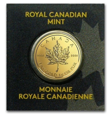 MAPLEGRAM - 25 x złota moneta Kanadyjski Liść Klonowy 1 g  (48h)