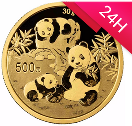 Złota moneta Chińska Panda 2025 30 g (24h)