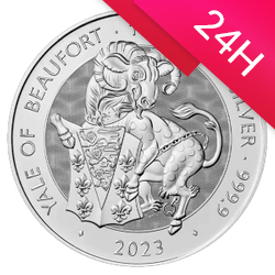 Srebrna moneta Bestie Tudorów: YALE OF BEAUFORT 2023 10 oz (24h)