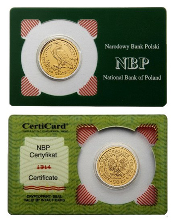 Złota moneta Orzeł Bielik 50 zł 1/10 oz (48h)