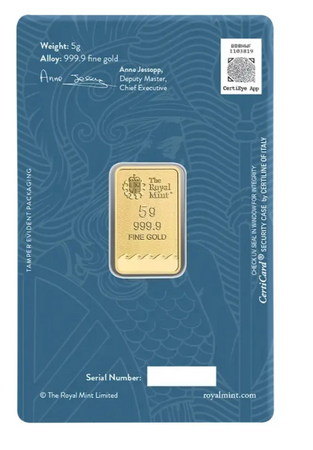 Sztabka złota Britannia 5 g (24h)