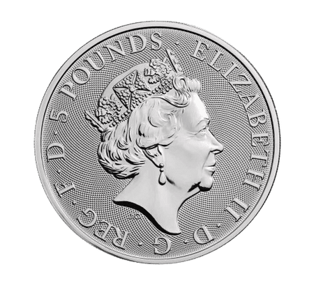 Srebrna moneta Bestie Tudorów: LION OF ENGLAND 2022 2 oz (24h)