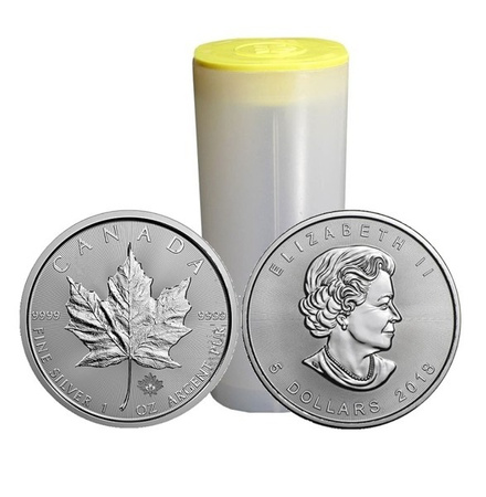 25 x srebrna moneta Kanadyjski Liść Klonowy 1 oz 2025