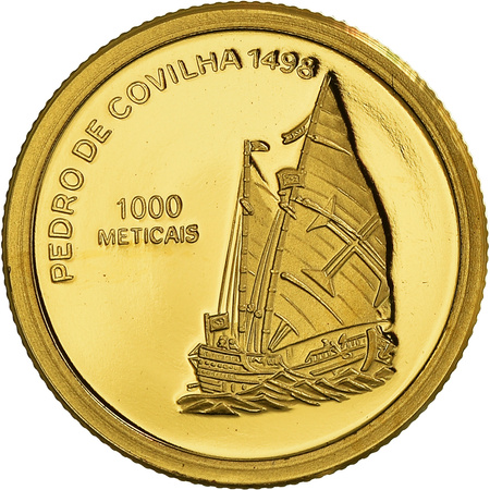 Złota moneta z serii NAJMNIEJSZE MONETY ŚWIATA - PEDRO DE COVILHA 1/25 oz (24h)