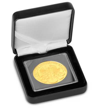 Pudełko na monetę w kapslu Quadrum - Nobile 1S CZARNE + kapsel (48h)