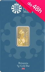 Sztabka złota Britannia 5 g (48h)