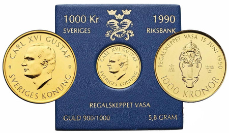 Moneta złota 1000 koron szwedzkich (48h)