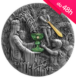 Moneta srebrna MIECZ PRZEZNACZENIA - WIEDŹMIN  5$ 2 oz (48h)