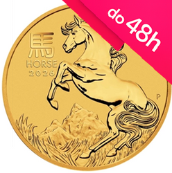 Moneta złota LUNAR III Rok Konia 2026 1/10 oz (48h)