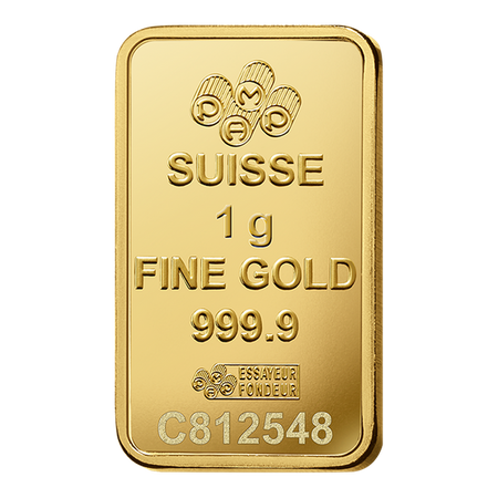 Sztabka złota PAMP 1 g (48h)