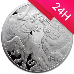 Srebrna moneta Tokelau Bull and Bear 2022 1 kg (24h)