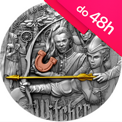 Srebrna moneta CHRZEST OGNIA - WIEDŹMIN  5$ 2 oz (48h)