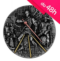 Moneta srebrna D' Artagnan - Trzej Muszkieterowie 5$ 2 oz (48h)