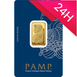 Sztabka złota PAMP 10 g (24h)