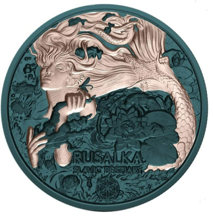 Moneta srebrna Rusałka - Słowiańskie Bestie Rose Gold 2023 2 oz(24h)