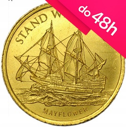 Złota moneta USA Medal Mayflower 1/4 oz (48h)