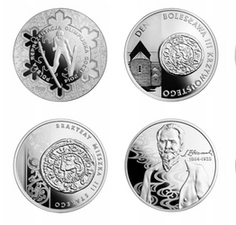 Srebrna moneta 14,14 g pr. 925 losowa (24h)