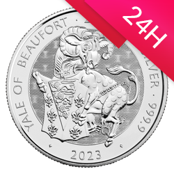 Srebrna moneta z serii Bestie Tudorów: YALE OF BEAUFORT 2023 2 oz (24h)
