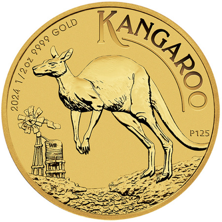 Złota moneta Australijski Kangur 2024 1/2 oz (24h)