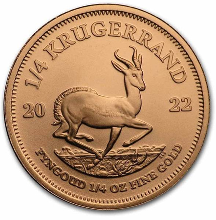 Złota moneta Krugerrand 1/4oz (48h)