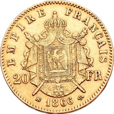 Moneta złota 20 franków - Napoleon III (48h)