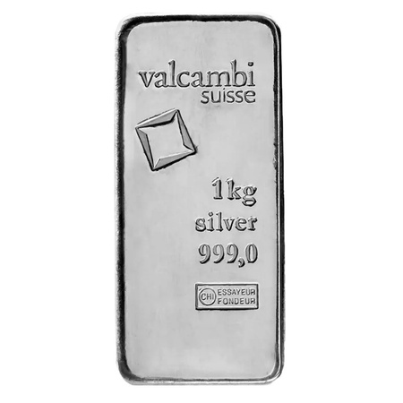 Sztabka srebra 1 kg LBMA Valcambi