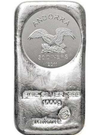 Sztabka srebra 1 kg LBMA (48h)