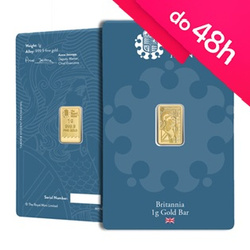 Sztabka złota Britannia 1 g (48h)