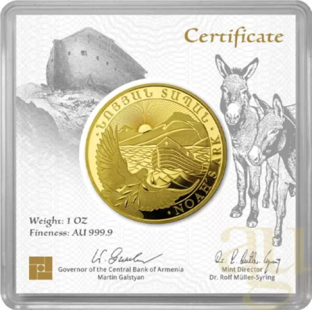 Moneta złota Arka Noego 1 oz 2021 (48h)