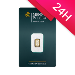 Sztabka złota Mennica Polska 1 g (24h) 