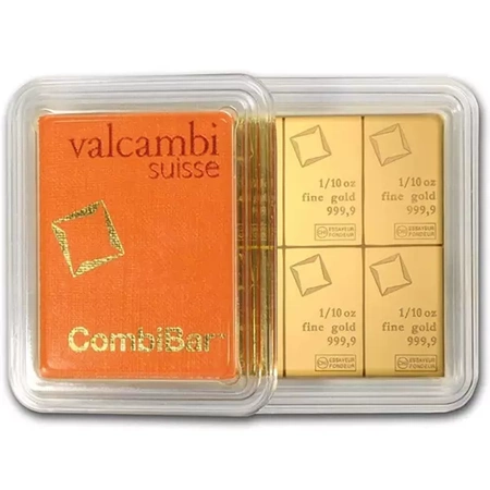 Sztabka złota Valcambi CombiBar 10 x 1/10 oz (24h)