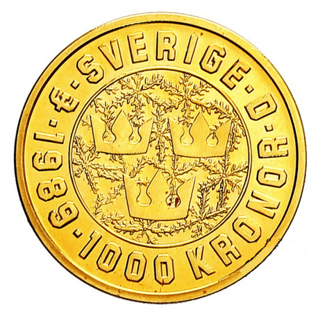 Moneta złota 1000 koron szwedzkich (48h)