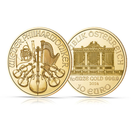 Złota moneta Wiedeński Filharmonik 2024/2025 1/10 oz (24h) 