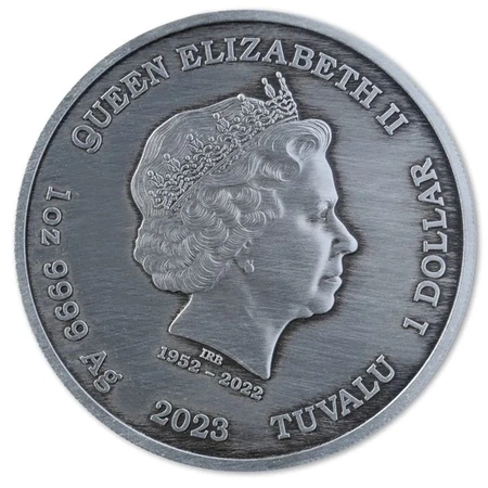 Srebrna moneta Bogowie Olimpu: Ares 2023 1 oz (24h)