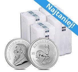 100 x moneta srebrna Krugerrand 1oz - najtaniej!