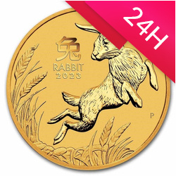 moneta złota z Serii Lunar III - Rok Królika 1/4 oz 2023 (24h)
