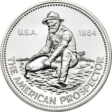 Moneta THE AMERICAN PROSPECTOR 1984 1 uncja srebra 