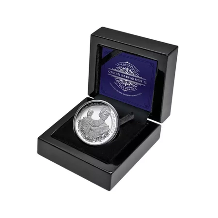 Moneta Tokelau: QUEEN ELIZABETH II ACCESSION 1 uncja srebra 2022