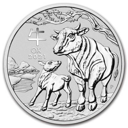 Moneta srebrna 1oz Rok Wołu 2021 lunar III(24h)