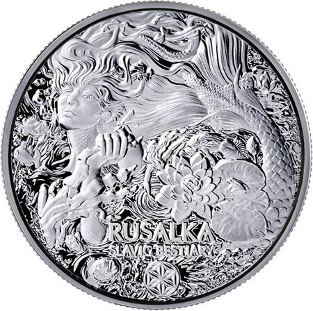 Srebrna moneta 1000 FRANKÓW RUSAŁKA - BESTIE SŁOWIAŃSKIE