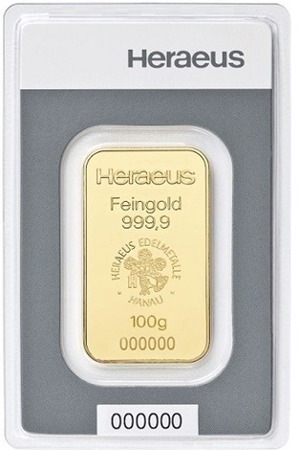Sztabka złota CertiCard 100 g
