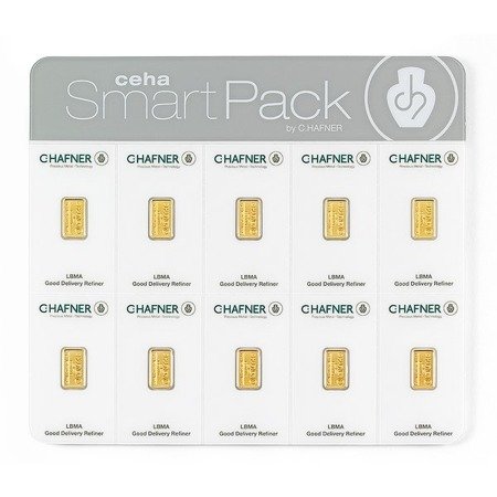 Sztabki złota C-Hafner SmartPack 10 x 1g (24h)