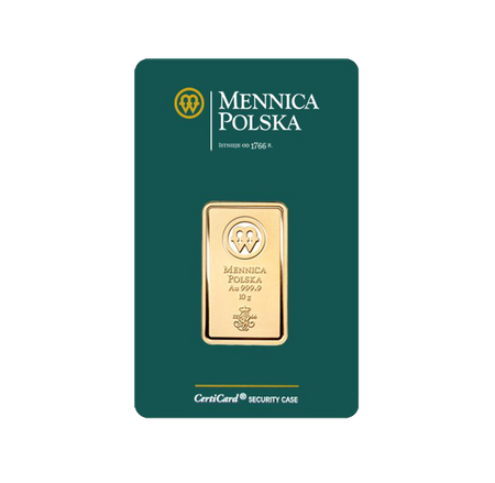 Sztabki złota Mennica Polska 10g (24h) 