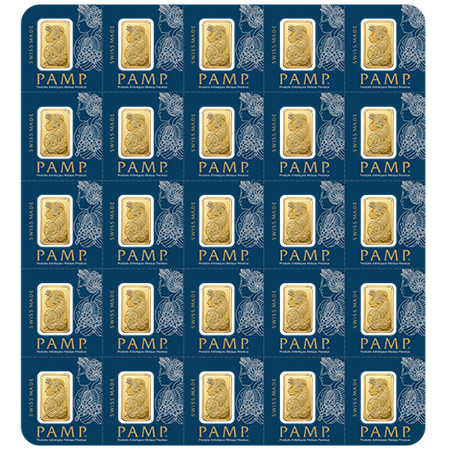 Sztabki złota PAMP Multigram 25 x 1g (24h)
