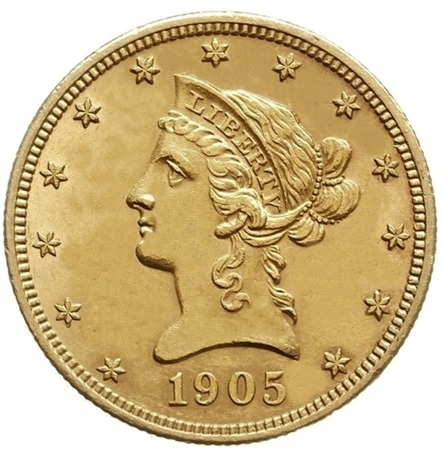 Złota moneta 10 dolarów  Liberty Head (24h)