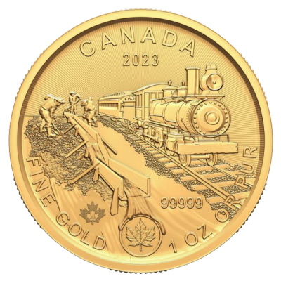 Złota moneta Canada Klondike: Przejazd po złoto 2023 1 oz (24h)