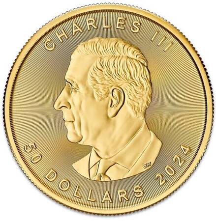 Złota moneta Kanadyjski Liść Klonowy 2024 1 oz